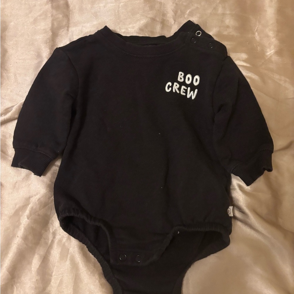 Charming Black 'Boo Crew' Kids Bodysuit